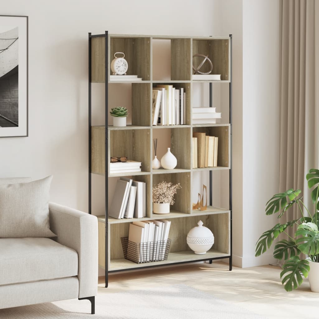 Bookcase Sonoma Oak 102x28x172 cm Engineered Wood