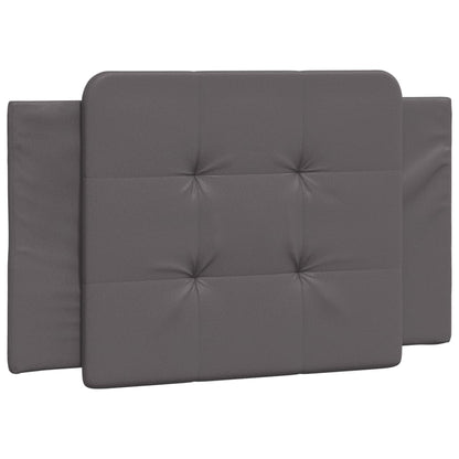 Bed Frame with Headboard Grey 90x190 cm Single Faux Leather