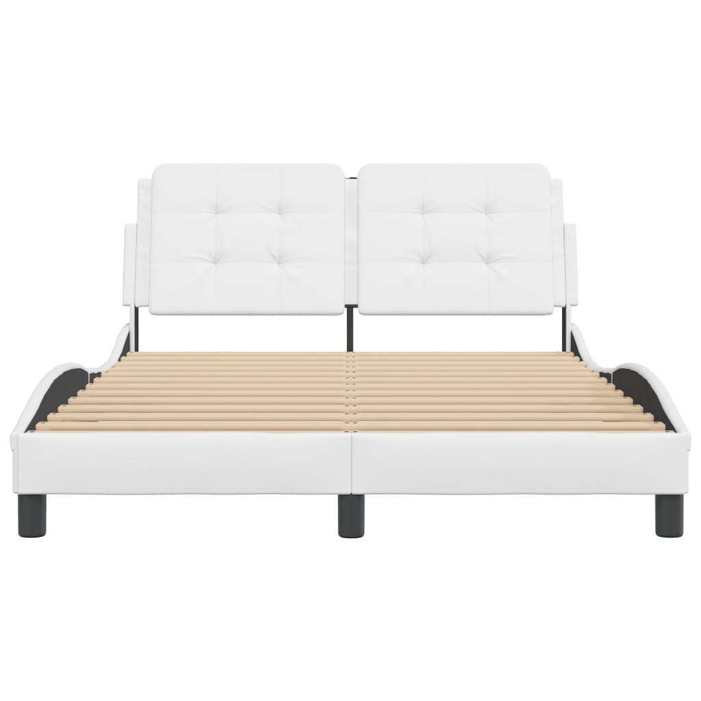 Bed Frame without Mattress White 120x200 cm Faux Leather