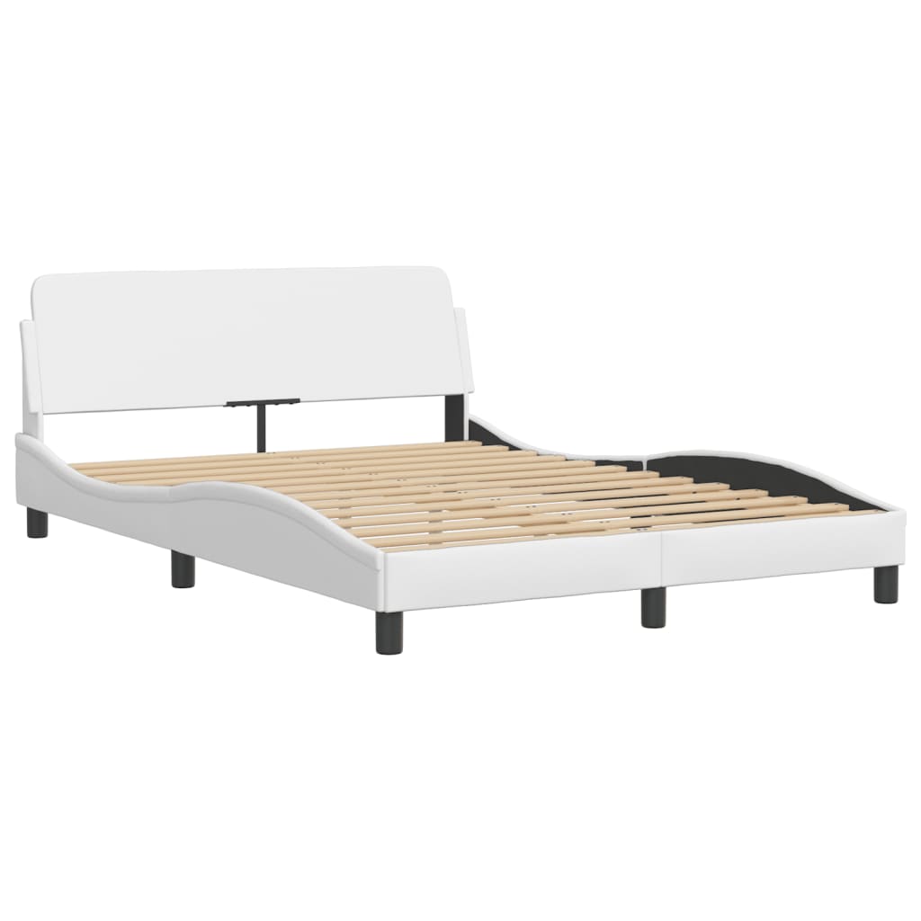 Bed Frame without Mattress White 120x200 cm Faux Leather