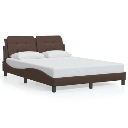 Bed Frame without Mattress Brown 140x200 cm Faux Leather