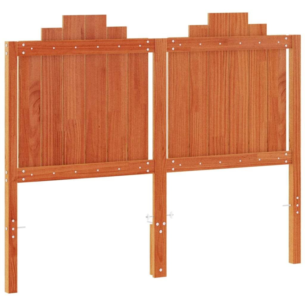 Headboard Wax Brown 135 cm Solid Wood Pine