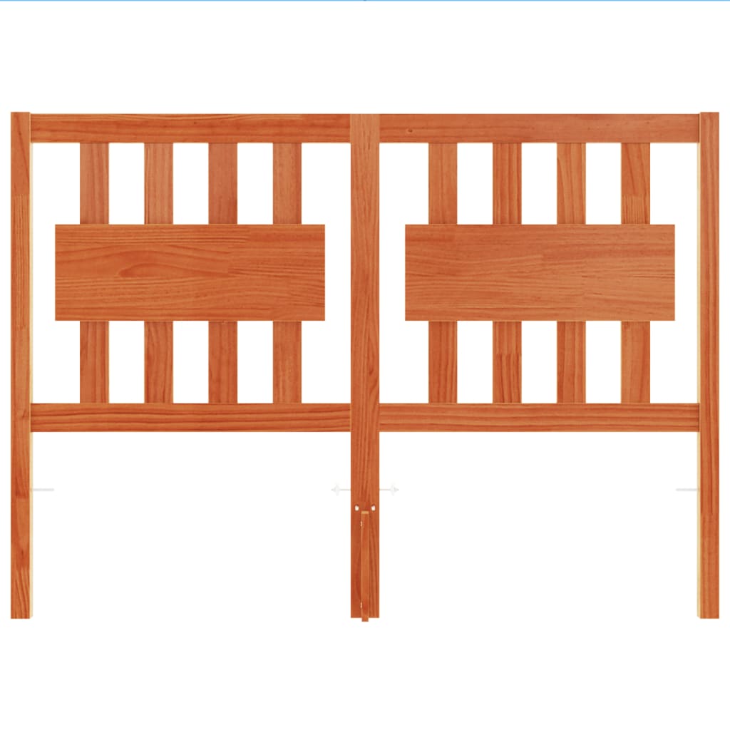 Headboard Wax Brown 135 cm Solid Wood Pine