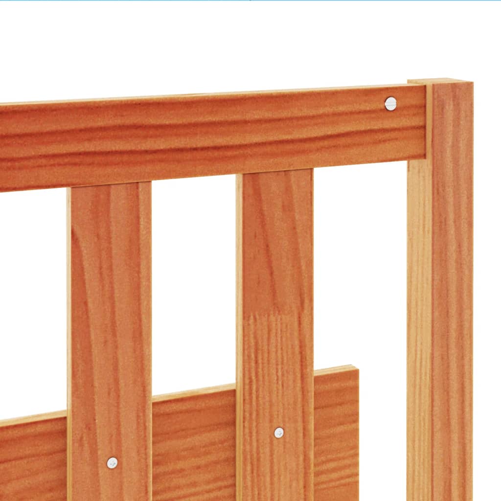 Headboard Wax Brown 135 cm Solid Wood Pine