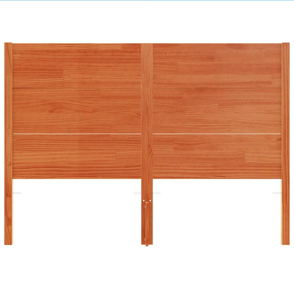 Headboard Wax Brown 160 cm Solid Wood Pine