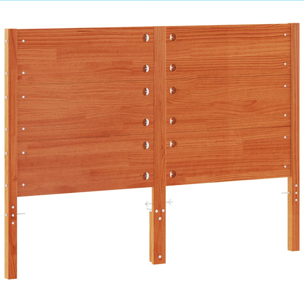 Headboard Wax Brown 160 cm Solid Wood Pine