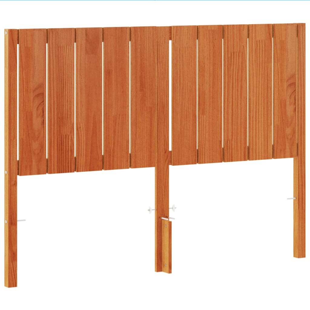 Headboard Wax Brown 135 cm Solid Wood Pine