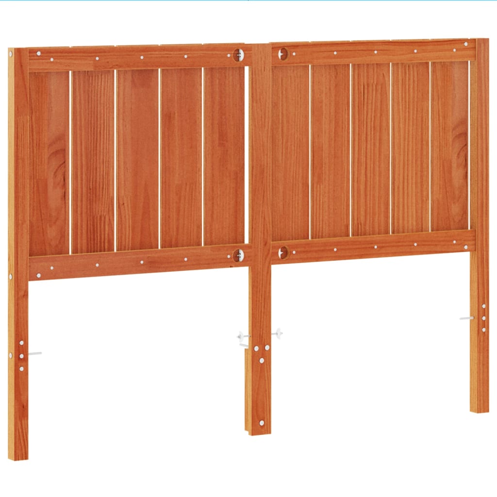 Headboard Wax Brown 135 cm Solid Wood Pine