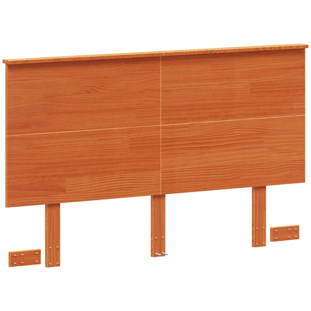 Headboard Wax Brown 135 cm Solid Wood Pine