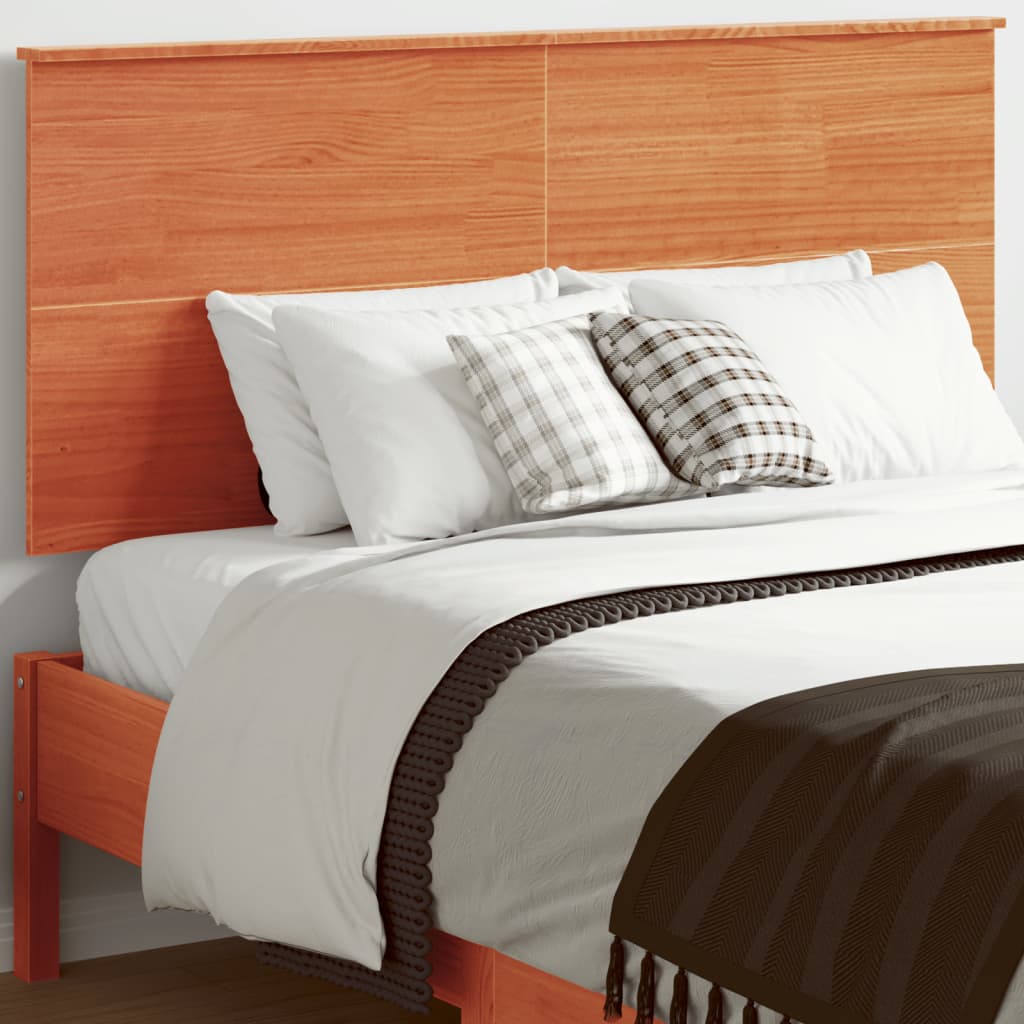 Headboard Wax Brown 135 cm Solid Wood Pine