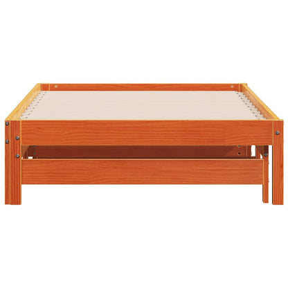 Day Bed with Trundle Wax Brown 90x200 cm Solid Wood Pine