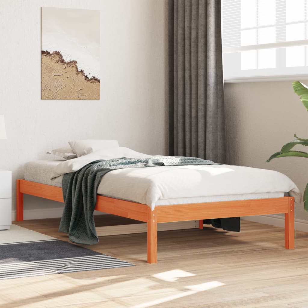 Day Bed Wax Brown 90x200 cm Solid Wood Pine