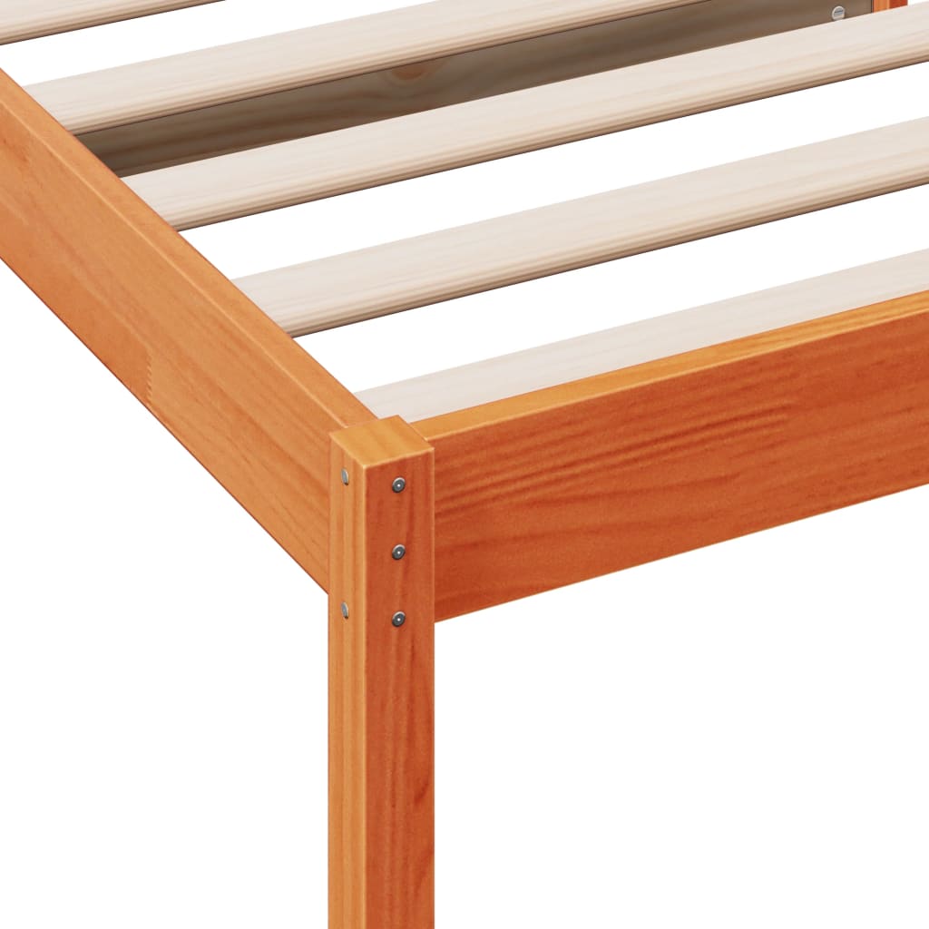 Day Bed Wax Brown 90x200 cm Solid Wood Pine