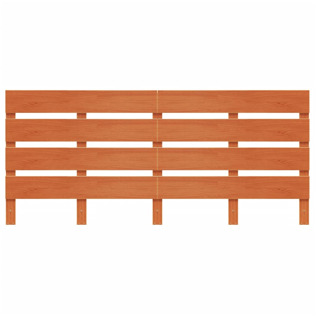 Headboard Wax Brown 135 cm Solid Wood Pine