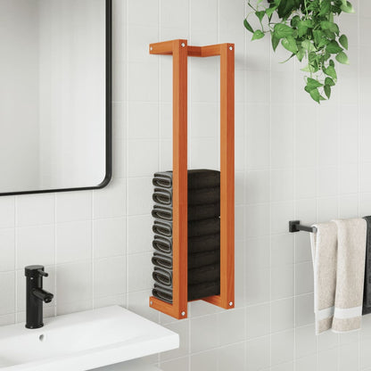 Towel Rack Wax Brown 23x18x90 cm Solid Wood Pine