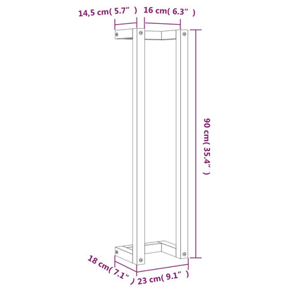 Towel Rack Wax Brown 23x18x90 cm Solid Wood Pine