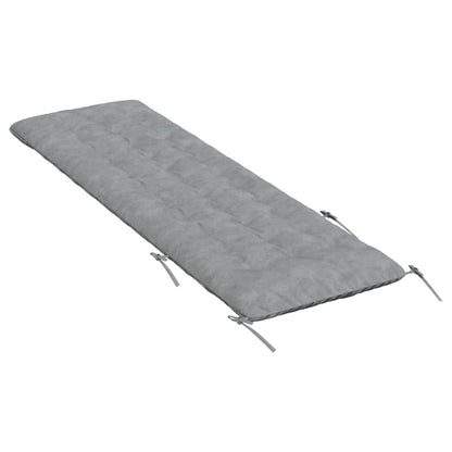 Sun Lounger Cushion Grey 160x50x10 cm Faux Suede Leather