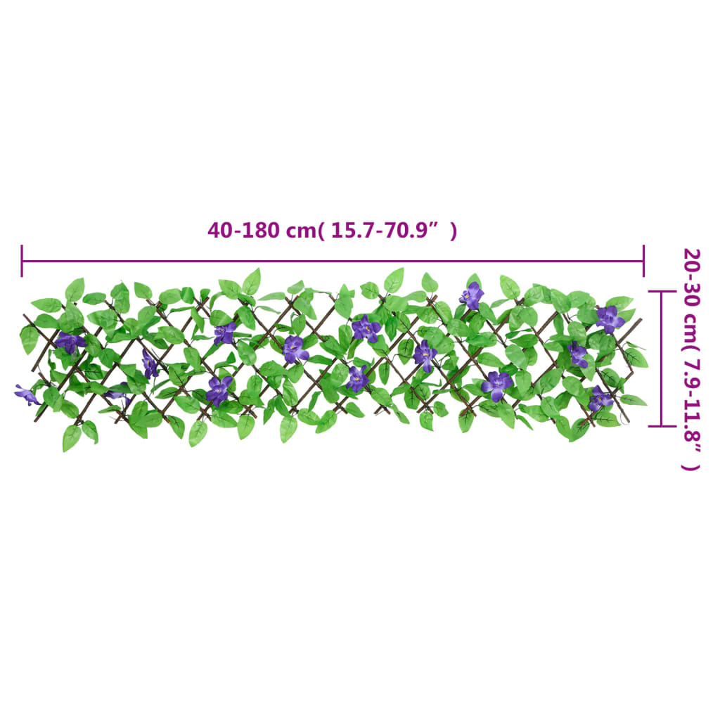 vidaXL Artificial Ivy Trellis Expandable 5 pcs Green 180x20 cm