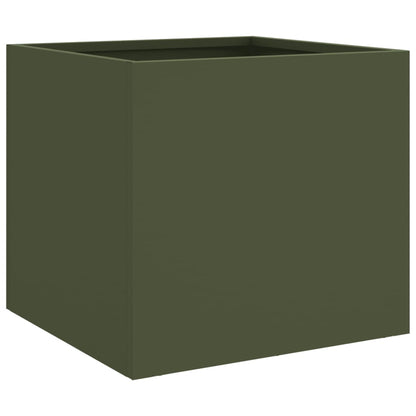 Planter Olive Green 32x30x29 cm Steel