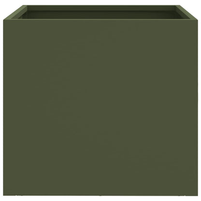 Planter Olive Green 32x30x29 cm Steel