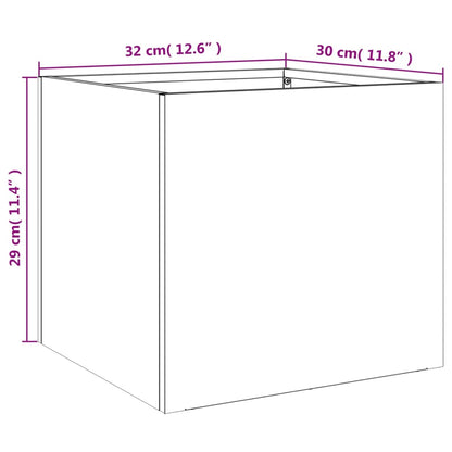 Planter Olive Green 32x30x29 cm Steel