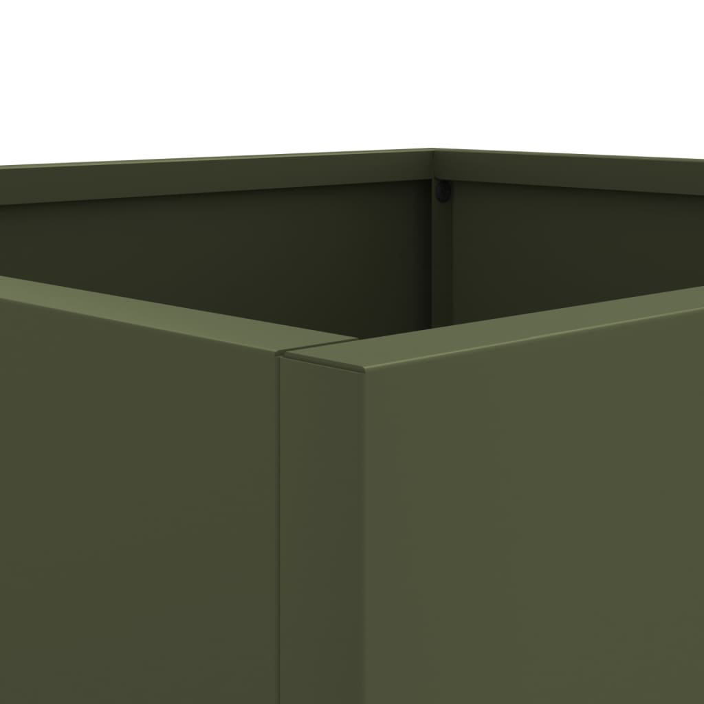 Planters 2 pcs Olive Green 32x30x29 cm Cold-rolled Steel