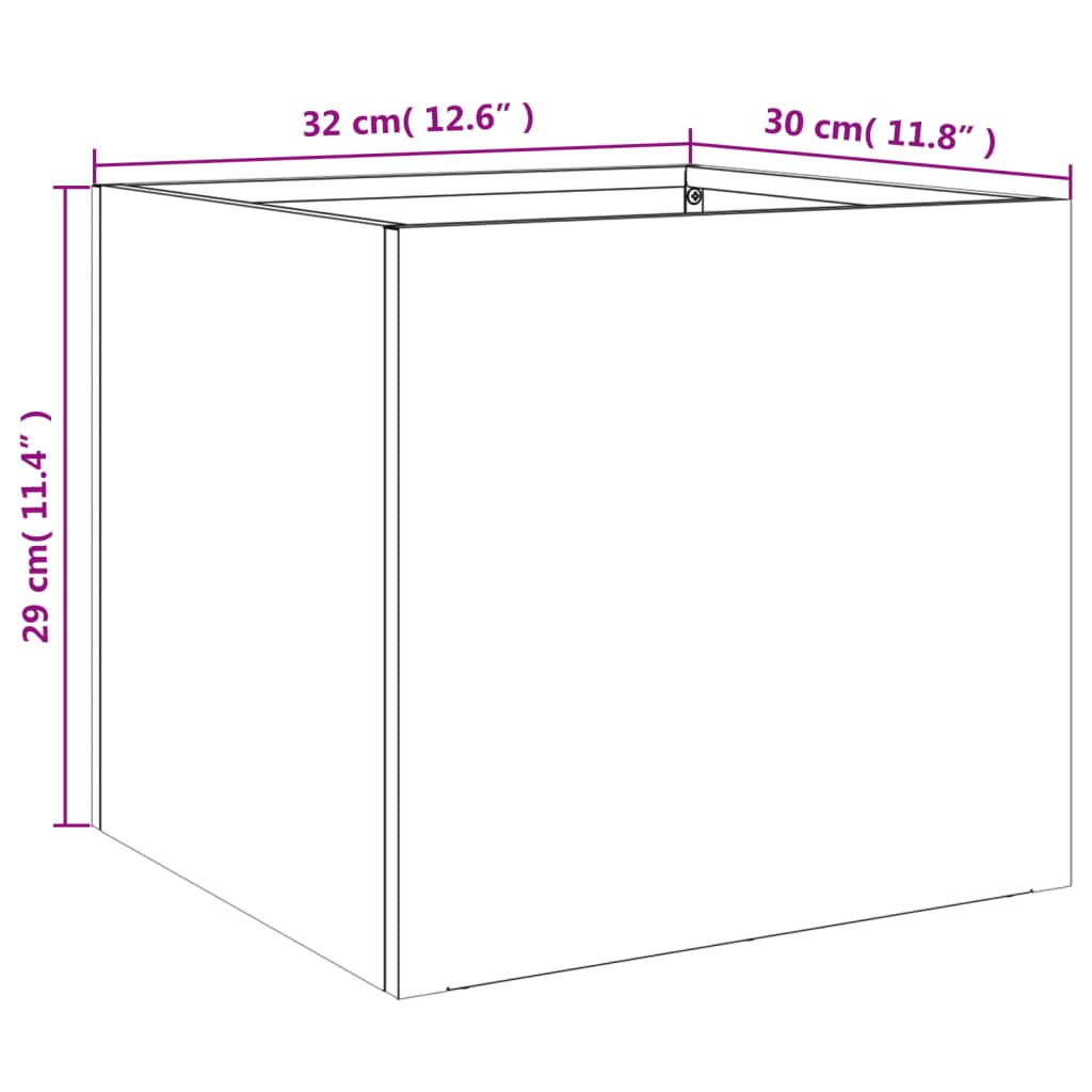 Planters 2 pcs Olive Green 32x30x29 cm Cold-rolled Steel