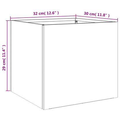 Planters 2 pcs Olive Green 32x30x29 cm Cold-rolled Steel