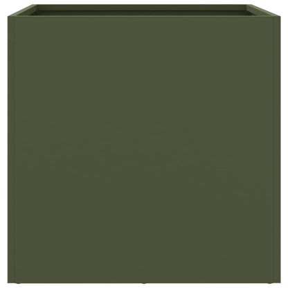 Planter Olive Green 42x40x39 cm Steel