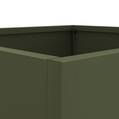 Planter Olive Green 42x40x39 cm Steel