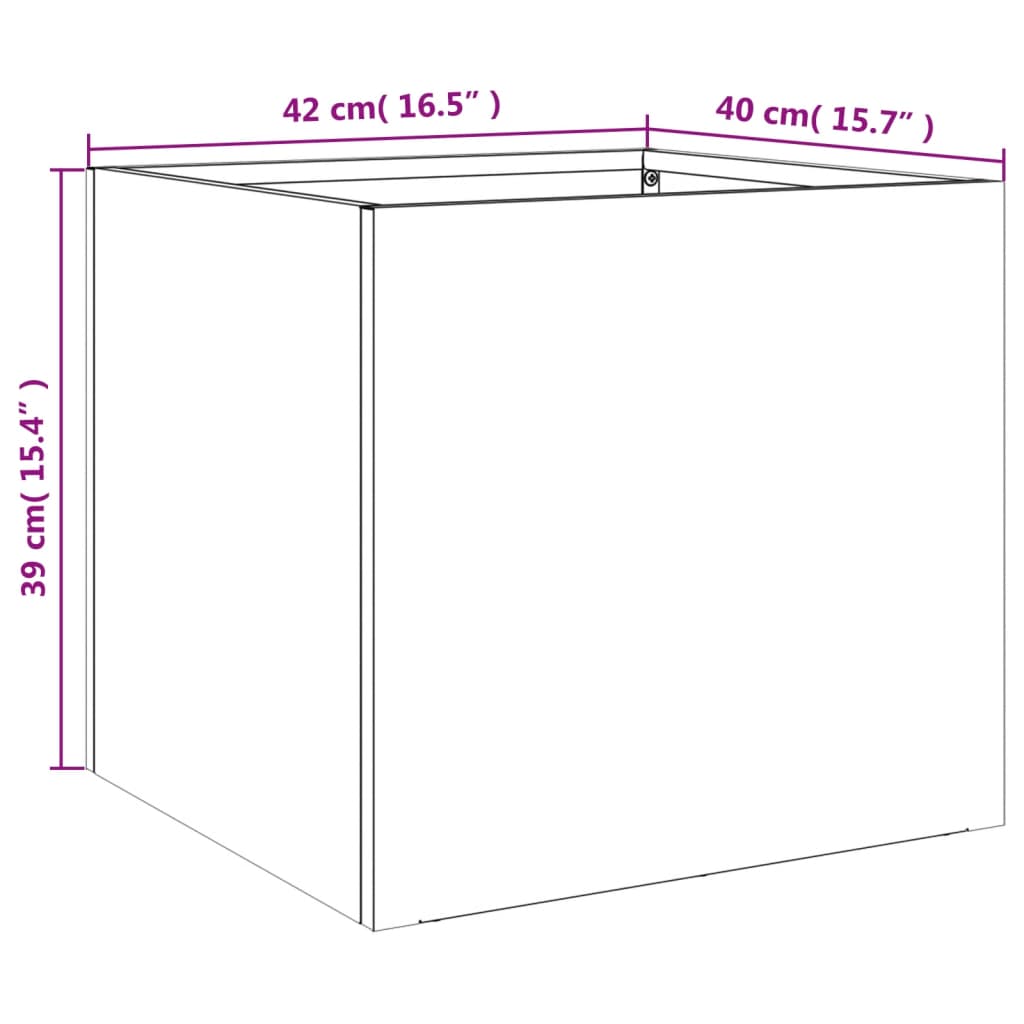 Planter Olive Green 42x40x39 cm Steel