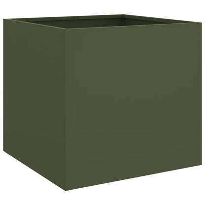 Planters 2 pcs Olive Green 42x40x39 cm Cold-rolled Steel