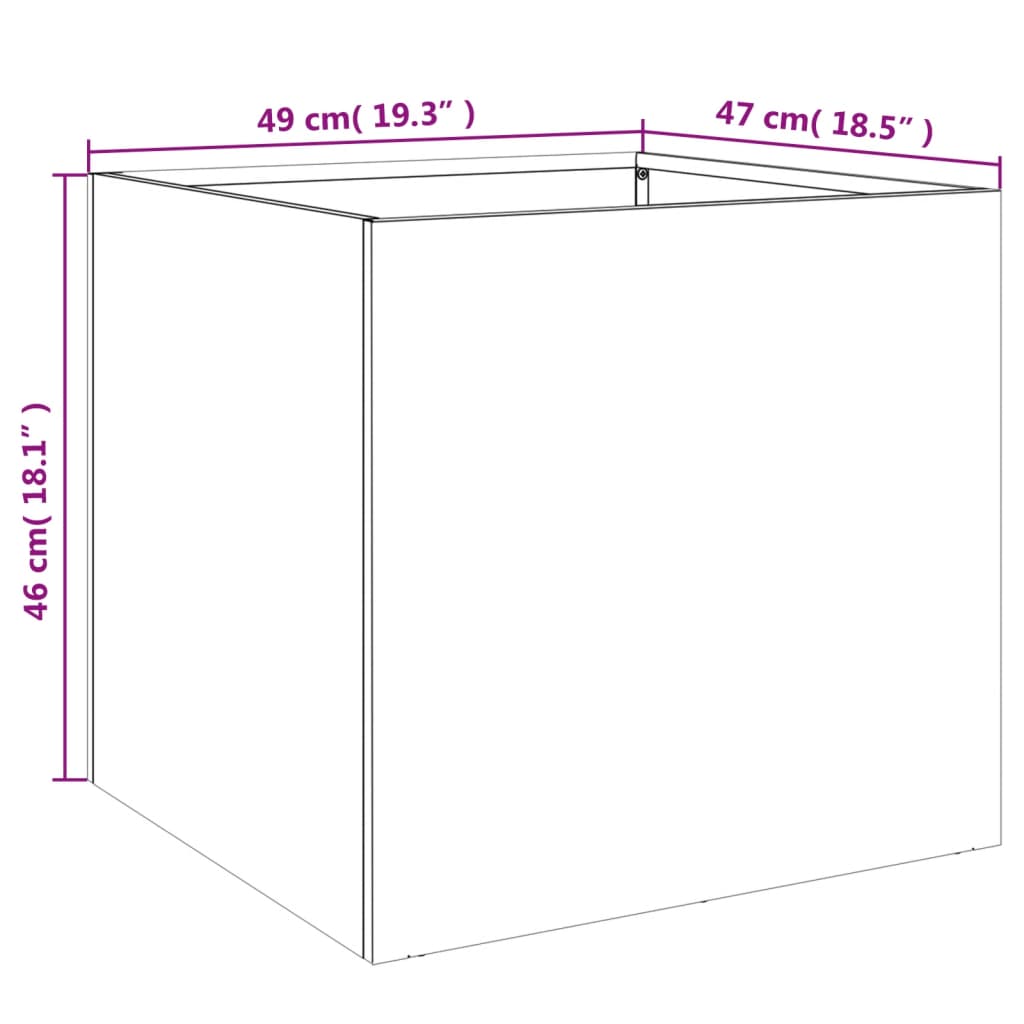 Planters 2 pcs Olive Green 49x47x46 cm Steel