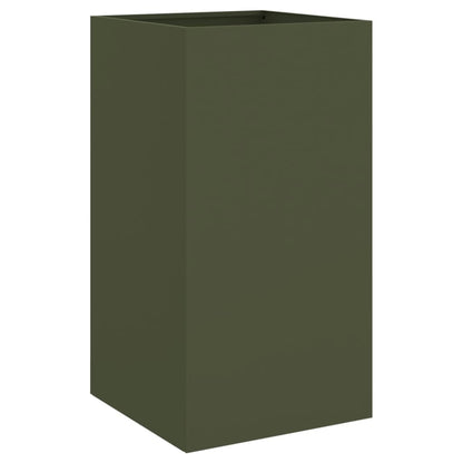 Planter Olive Green 42x38x75 cm Cold-rolled Steel