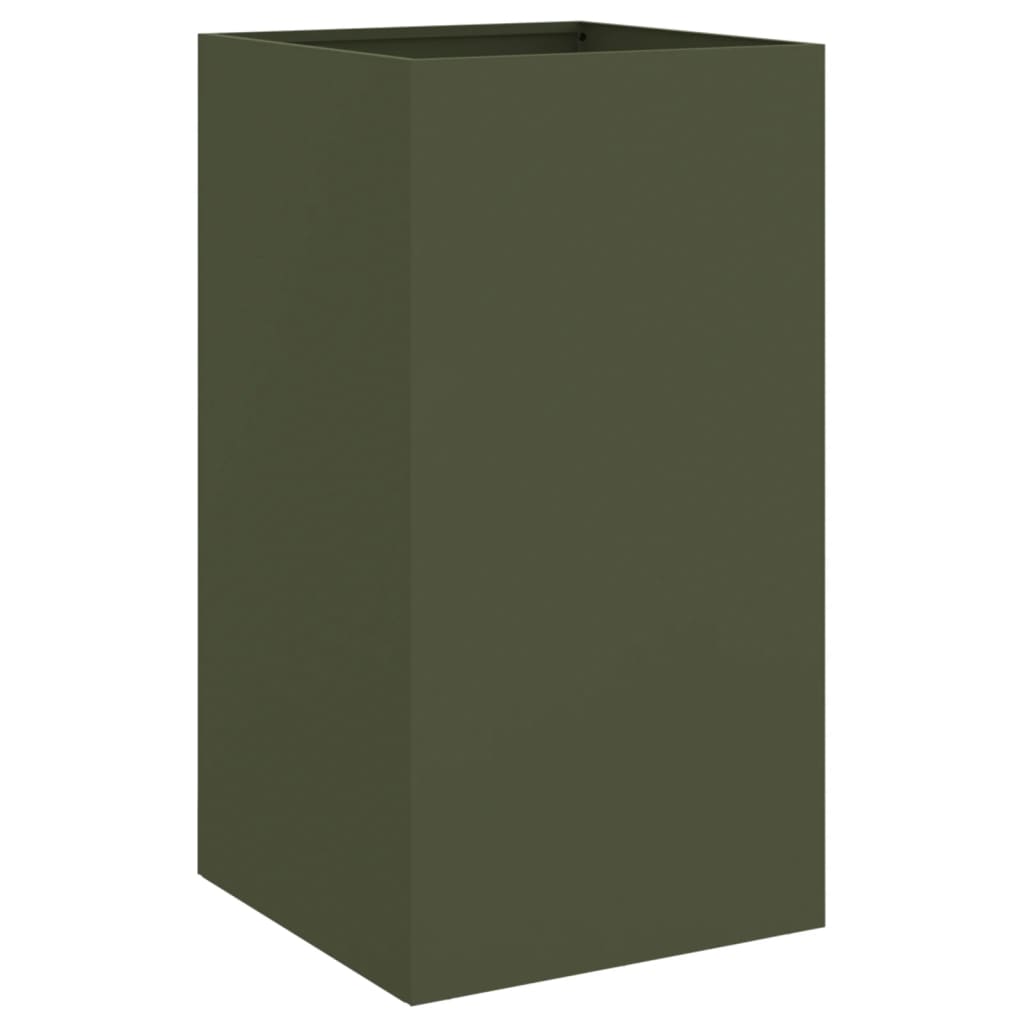 Planter Olive Green 42x38x75 cm Cold-rolled Steel