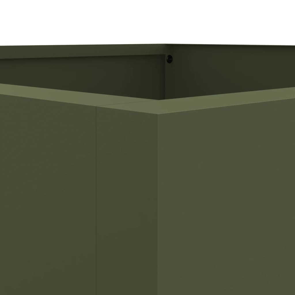 Planter Olive Green 42x38x75 cm Cold-rolled Steel