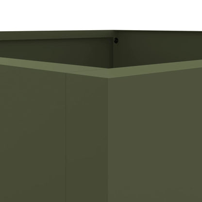 Planter Olive Green 42x38x75 cm Cold-rolled Steel