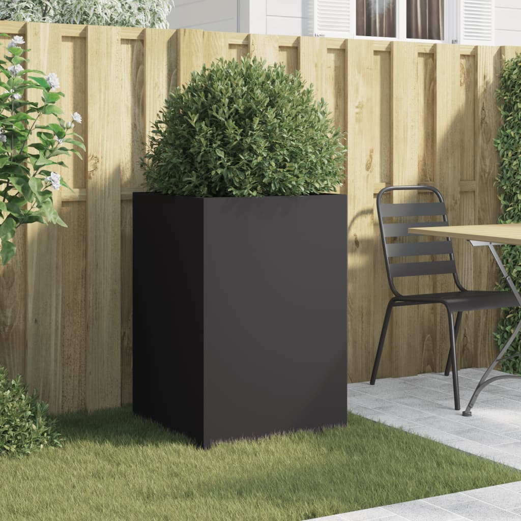 Planter Black 52x48x75 cm Cold-rolled Steel