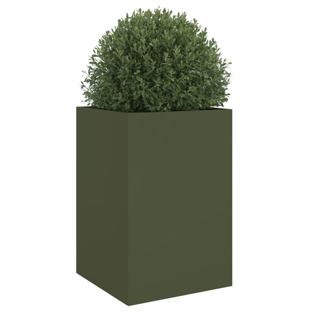 Planter Olive Green 52x48x75 cm Cold-rolled Steel