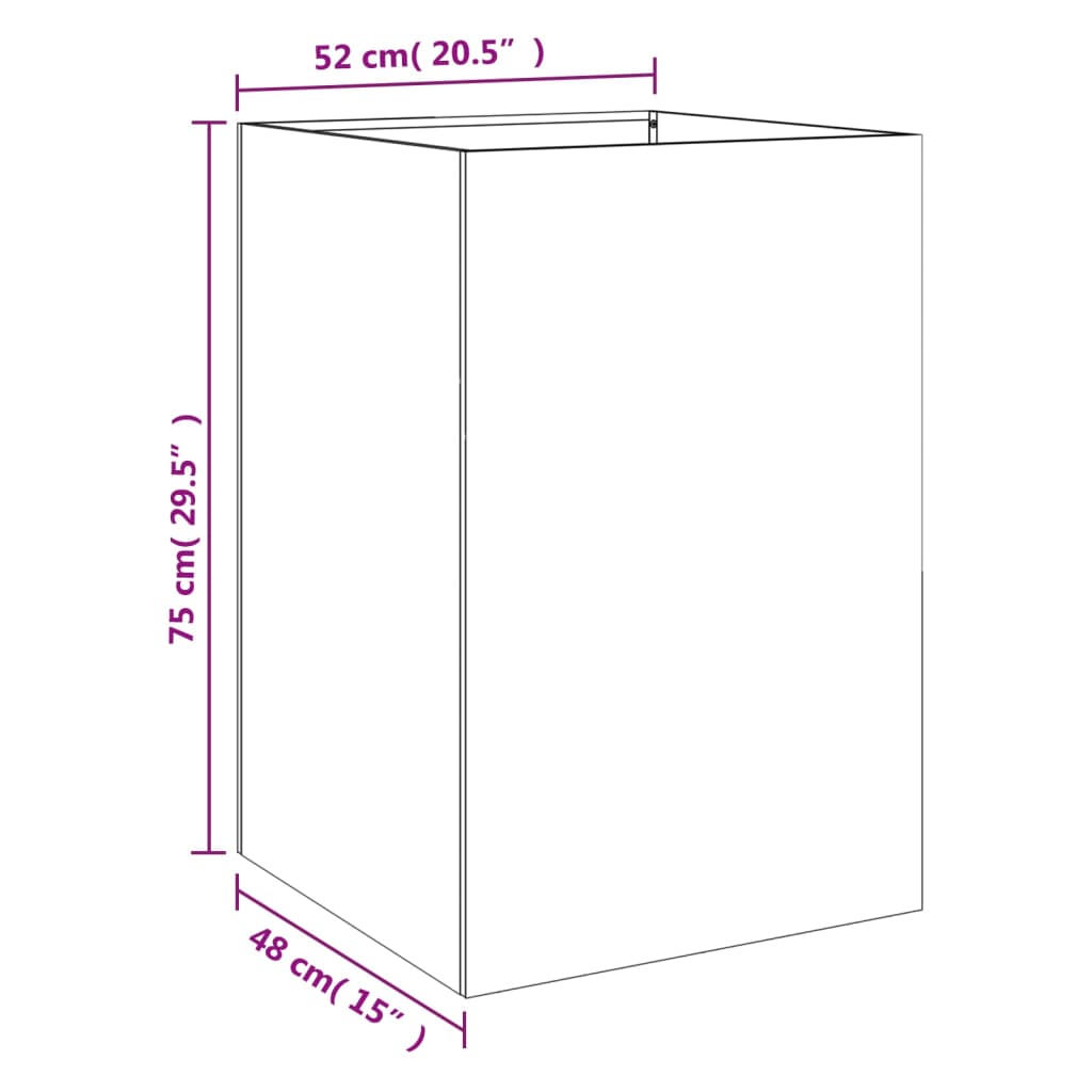 Planter Olive Green 52x48x75 cm Cold-rolled Steel