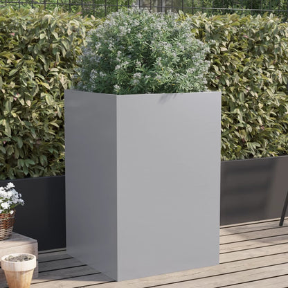 Planter Silver 52x48x75 cm Galvanised Steel