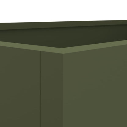 Planter Olive Green 62x30x29 cm Steel