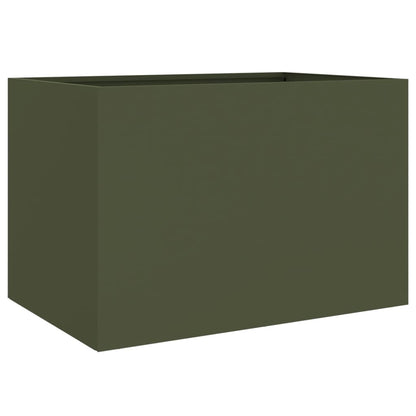 Planter Olive Green 62x40x39 cm Steel