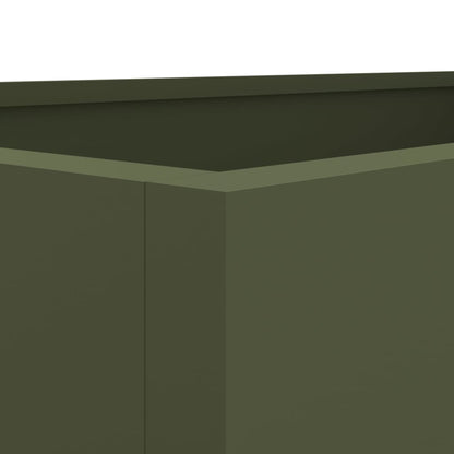 Planter Olive Green 62x40x39 cm Steel