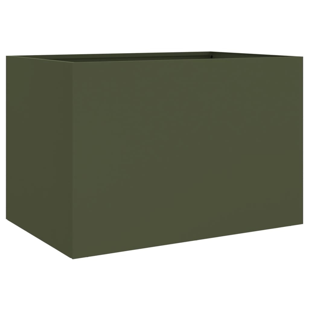 Planter Olive Green 62x47x46 cm Steel