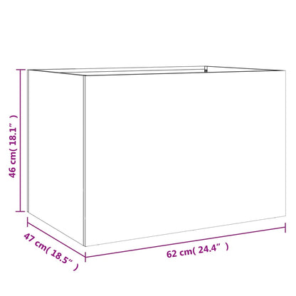 Planter Silver 62x47x46 cm Stainless Steel