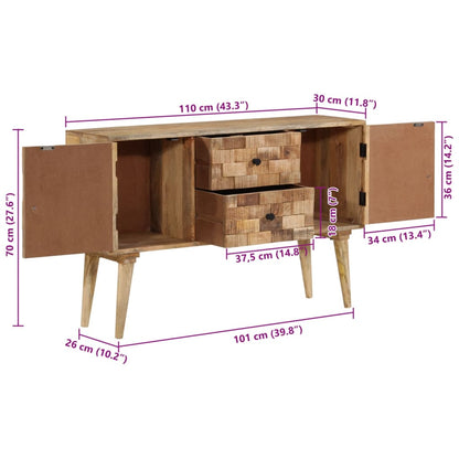 Sideboard 110x30x70 cm Solid Wood Mango