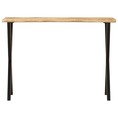 Console Table with Live Edge 105x33x76 cm Solid Wood Mango