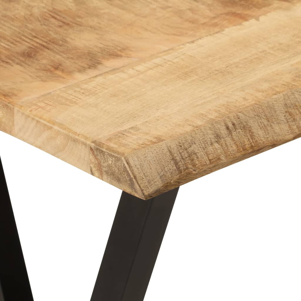 Console Table with Live Edge 105x33x76 cm Solid Wood Mango