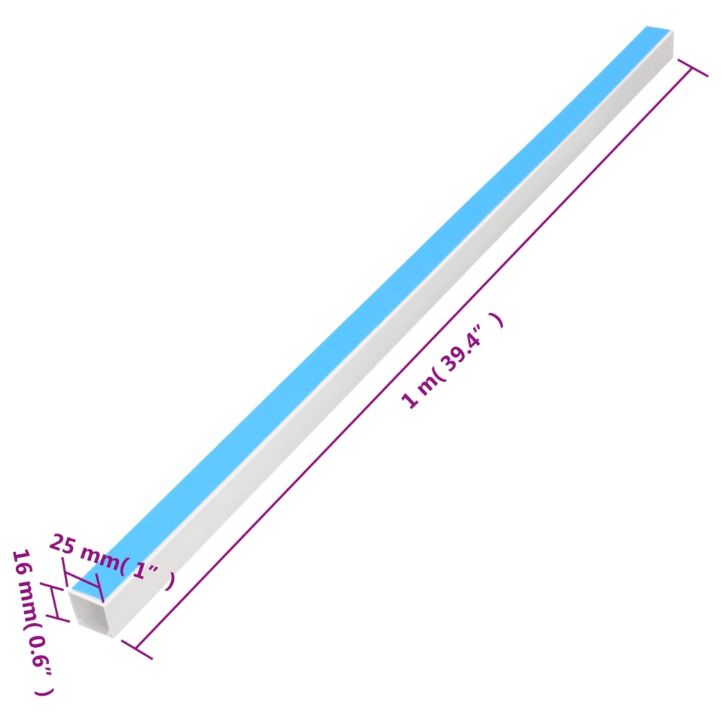 Cable Trunking Self-Adhesive 25x16 mm 10 m PVC